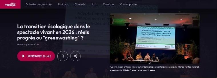 Musique et écologie - Reportage de France Musique